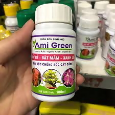 Phân bón sinh học Ami green - chai 100ml kích rễ, giải độc hữu cơ cho cây